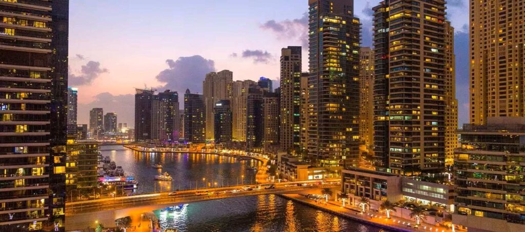 Dubai Marina skyline residential towers regulated by RERA real estate authority